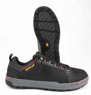 caterpillar brode black low steel toe skate shoe oil resistant