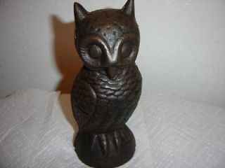 Cast Iron Owl Figurine Paperweight/Do orstop Garden Statue Decorative