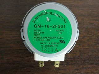 Microwave Turntable Motor 5/6 RPM Part # GM 16 2F301 / 6549W1S017J