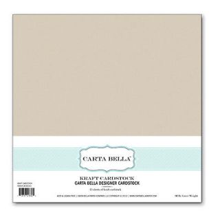 Carta Bella Paper 12 x 12 Designer Cardstock Pack Kraft