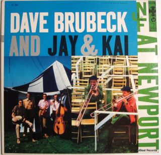 DAVE BRUBECK and JAY & KAI At Newport 1956 LP Columbia CL 932 red