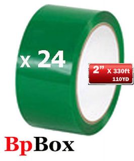 24 Rolls sealing Tape 2 x 330 110 Yard color GREEN