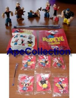 SET 6 Figures POPEYE COLLECTION Brutus Olivia FROM ITALY Food Premium