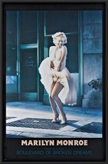 Marilyn Monroe Blvd Of Broken Dreams Poster Dry Mounted in Black Wood