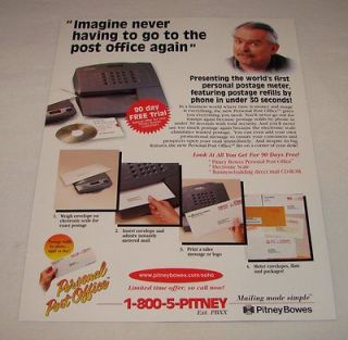 1995 Pitney Bowes ad page ~ JOHN RATZENBERGER Cheers