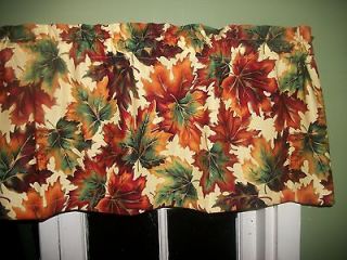 Valance Fall Maple Leaves kitchen window cotton fabric curtain
