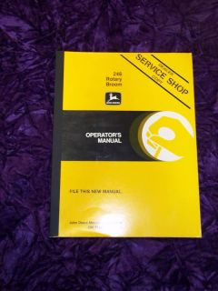 John Deere 246 Rotary Broom Operators Manual