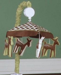 and Brown Deer Neutral Baby Boy/Girl Forest Animal Crib Musical Mobile