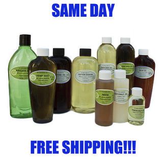 COLD PRESSED CARRIER OILS PURE ORGANIC OVER 20 OILS FROM 2 OZ UP TO 1