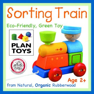 Plan Toys SORTING TRAIN 5119 Pull Along Toddler Wooden