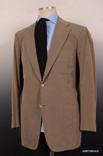 8490 KITON Napoli Beige Spring Summer Cotton Suit EU 54 L NEW 42 44