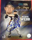 Brandon Webb Signed Official MLB Baseball Plus Signed Card Cy Young