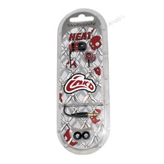 Skullcandy INKD Earbud Headphones Miami Heat NBA Inkd In Ear Buds Red