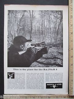 1961 Paper Ad Balvar 8 Rifle Telescopic Sight $124.50 Hunting Deer