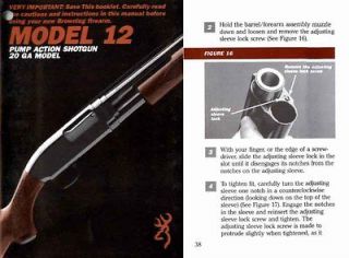 Browning c1970 Model 12 Pump Shotgun 20 GA Manual