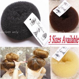 Amazing & Black Brown Beige Hair Bun Donut Ring Sponge Shaper Maker
