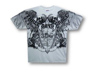 New Three Days Grace Skulls Shield all over front print Youth Size