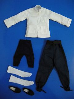 Hot Toys Bruce Lee Enter Dragon DX04 Shirt Pants Shoes Kung Fu Outfit
