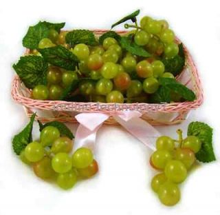 basket of Artificial Grapes Fruit in Green+exquisit e basket,Home