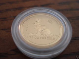 20 oz Gold Rabbit Australian Lunar 1/20 ounce Series I