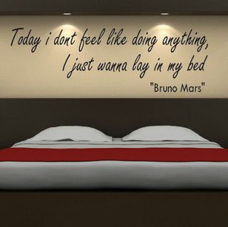 Bruno Mars Song Lyric Quote Stylish Wall Stickers / Wall Decals