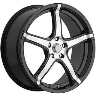 14x6 Tuner 654 5x4.5 5x114.3 Rims Wheels 14 Inch Black Machined Sale