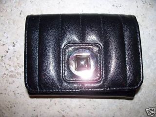 LADIES BUXTON BLACK LEATHER CARD CASE JOTTER WALLET NWT