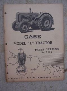 1947 J I Case Model L Tractor Parts Catalog A254 Old Farm Machine Good