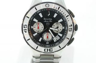 Bulova Mens 98B013 Marine Star Divers Chronograph Watch Black