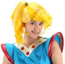 Rainbow Brite Deluxe Adult Costume Wig Yellow Ponytail Hallmark