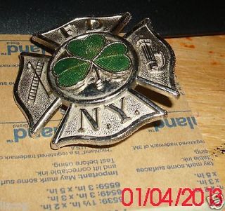 New York Fire Dept Emerald Society Hat/Cap Badge FDNY not NYPD