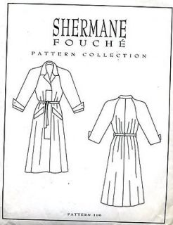 Fouche Pattern Collection Classic Trench Coat Sewing Pattern Size 8 18