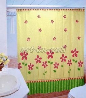 Red Small Flowers Pattern Bathroom Beautiful Shower Curtain as188