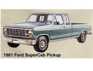 1981 Ford SuperCab Pickup Truck Refrigerator / Tool Box Magnet