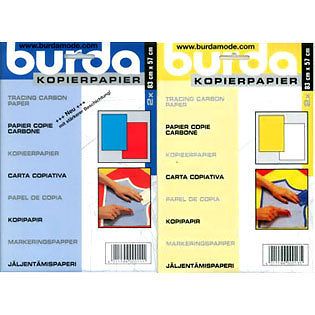 BURDA TRACING CARBON PAPER FOR DRESSMAKING PATTERNS   YELLOW & WHITE