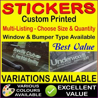 Window and Bumper Stickers Custom Made Create Your Own Design Car,Van