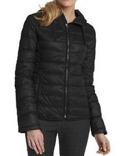 Calvin Klein Womens Packable Light Weight Down jacket hood Black M