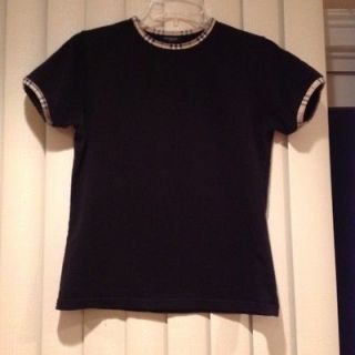 Authentic Burberry London black womans top shirt M