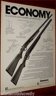 1977 STEVENS Model 94 C & 311 SHOTGUN AD