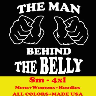 Beer Drinking T Shirt The Man Behind The Belly Beer & Burgers Tee