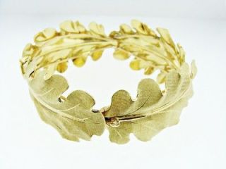 Buccellati 18K Yellow Gold Leaf Bracelet Italy