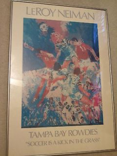 Leroy Neiman Tampa Bay Rowdies Soccer Framed Print Serigraph 1977