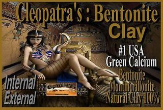 100% Organic Cleopatras Green Calcium Bentonite Clay Internal/Exter