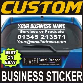 1X CUSTOM CAR STICKER BUSINESS DECAL Personal Company Name Lettering