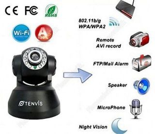 Black Wireless IP Camera Vedio System Internet Webcam IR Net AU Plug