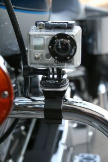 Motorcycle Camera Mount for GoPro Video Cameras  Handle Bar or Crash