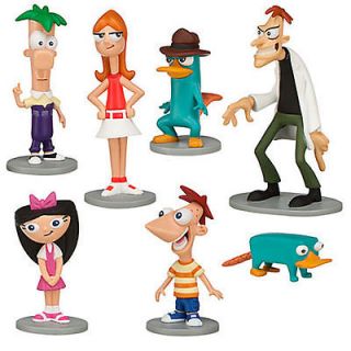 Store PHINEAS & FERB Figure Play Set 7 Pc Cake Topper Candace Perry