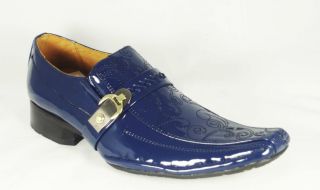 Italian Style Burlingame Mens Navy Blue Dress Shoes