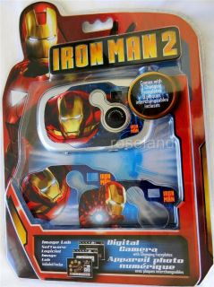 Marvel Iron Man 2 Digital Camera New Kids 3 in 1 Web Cam Faceplates
