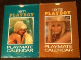 Lot 2 Vintage Playboy Calendar 1971 1972 With sleeves Jill Taylor Liv